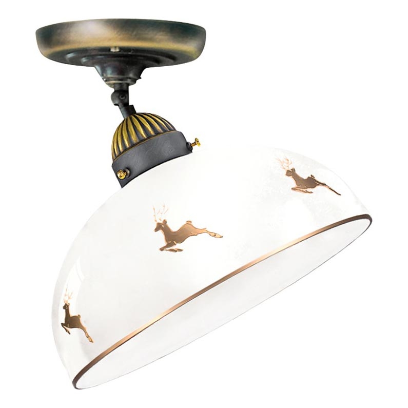 Kolarz 731.10.150 - Přisazený lustr NONNA 1xE27/75W/230V pr. 20 cm jeleni rose gold