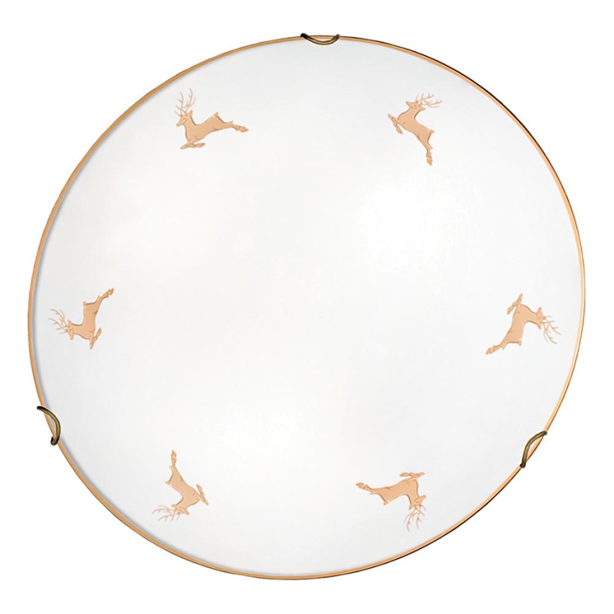 Kolarz 731.12.4.150 - Nástěnné svítidlo NONNA 2xE27/60W/230V pr. 40 cm jeleni rose gold