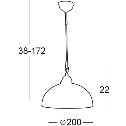 Kolarz 731.30.21 - Lustr na lanku NONNA 1xE27/75W/230V zelená