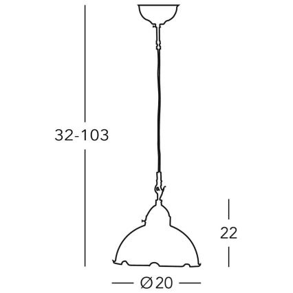 Kolarz 731.30.53 - Lustr na lanku NONNA 1xE27/75W/230V