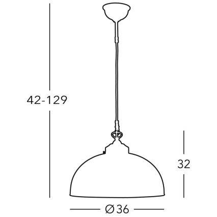 Kolarz 731.32.75 - Lustr na lanku NONNA 1xE27/75W/230V