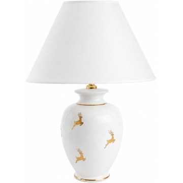 Kolarz 731.70W.150 - Stolní lampa NONNA 1xE27/100W/230V jeleni bílá/zlatá