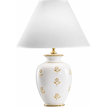 kolarz 731.70W.160 - Stolní lampa NONNA 1xE27/100W/230V květiny bílá/zlatá