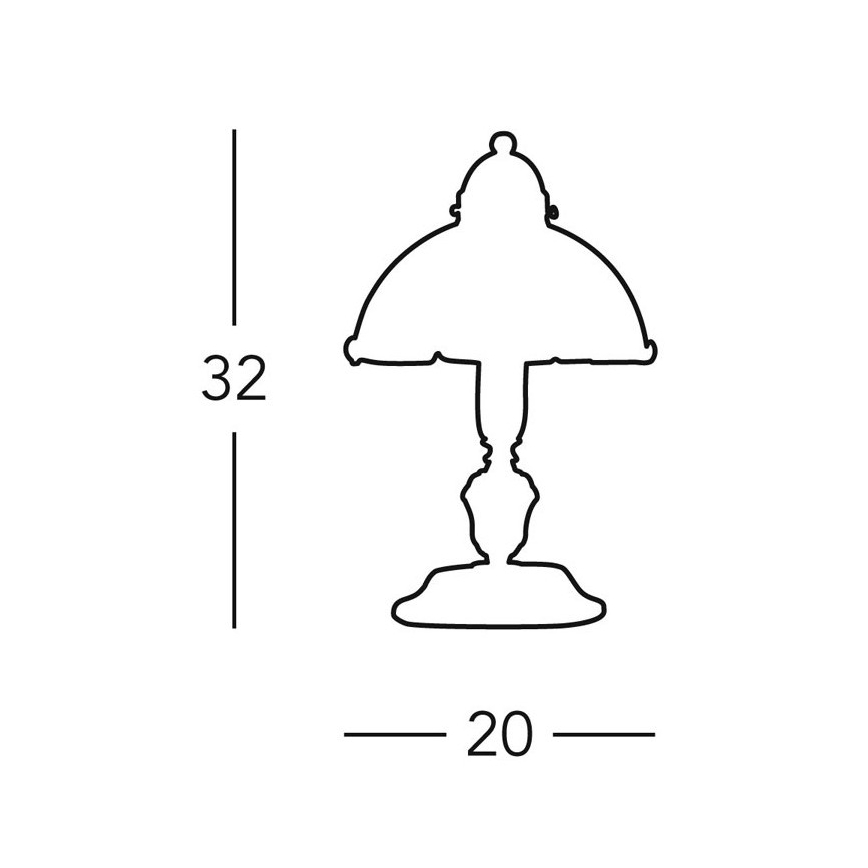 Kolarz 731.73.21 - Stolní lampa NONNA 1xE14/60W/230V zelená
