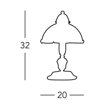 Kolarz 731.73.70 - Stolní lampa NONNA 1xE14/60W/230V