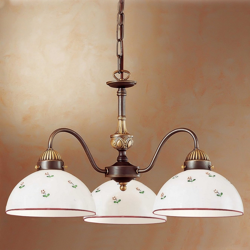 Kolarz 731.83.69 - Lustr na řetězu NONNA 3xE27/75W/230V červená