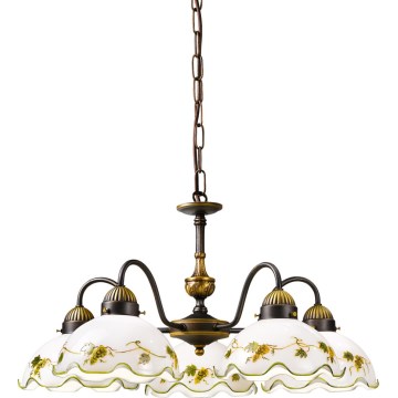 Kolarz 731.85.110 - Lustr na řetězu NONNA 5xE27/75W/230V víno