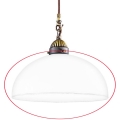 Kolarz 731.G54 - Náhradní sklo k lustru, stojací lampě a bodovému svítidlu NONNA E27 pr. 30 cm bílá