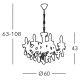 Kolarz 960.88 - Křišťálový lustr na řetězu VALERIE 8xE14/40W/230V