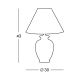 Kolarz A1340.70.Gr - Stolní lampa CHIARA 1xE27/100W/230V bílá/šedá pr. 30 cm