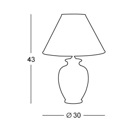 Kolarz A1340.70 - Stolní lampa CHIARA 1xE27/100W/230V bílá pr. 30 cm