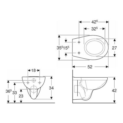 Kolo K93101000 - Závěsné WC Rimfree Rekord keramika/bílá