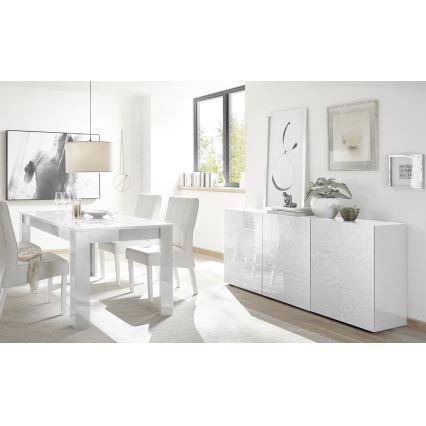 Komoda ARIA 121x111x43 cm bílá