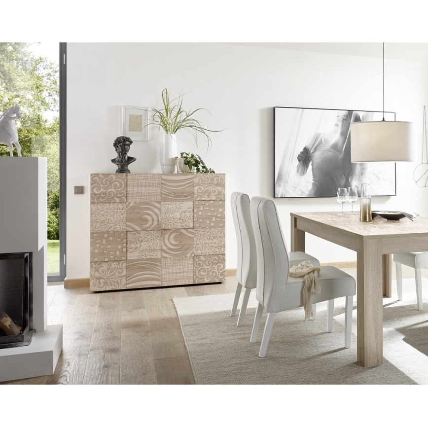 Komoda ARIA 121x111x43 cm dub sonoma