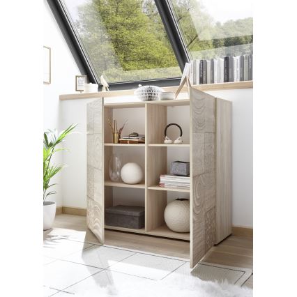 Komoda ARIA 121x111x43 cm dub sonoma
