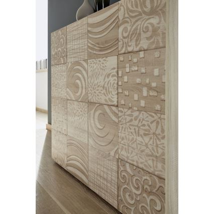 Komoda ARIA 121x111x43 cm dub sonoma
