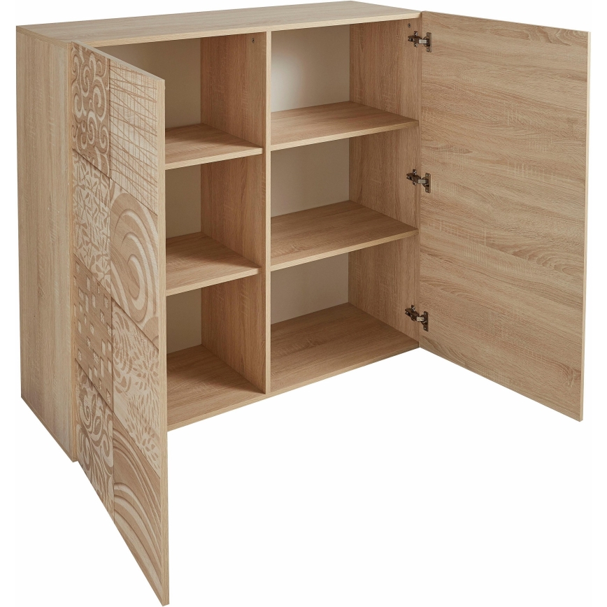 Komoda ARIA 121x111x43 cm dub sonoma