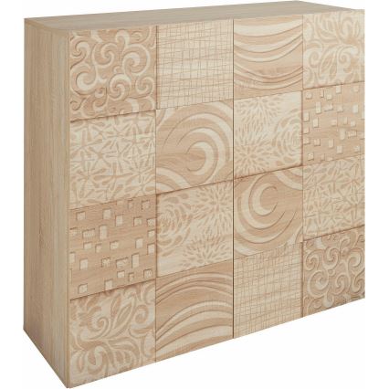 Komoda ARIA 121x111x43 cm dub sonoma