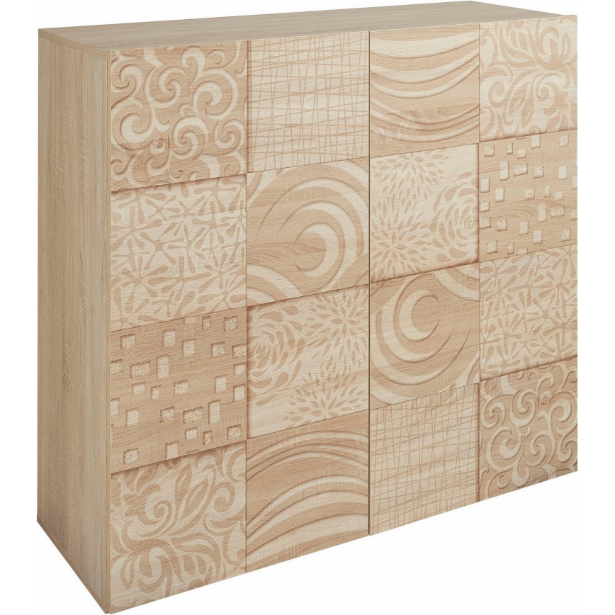 Komoda ARIA 121x111x43 cm dub sonoma