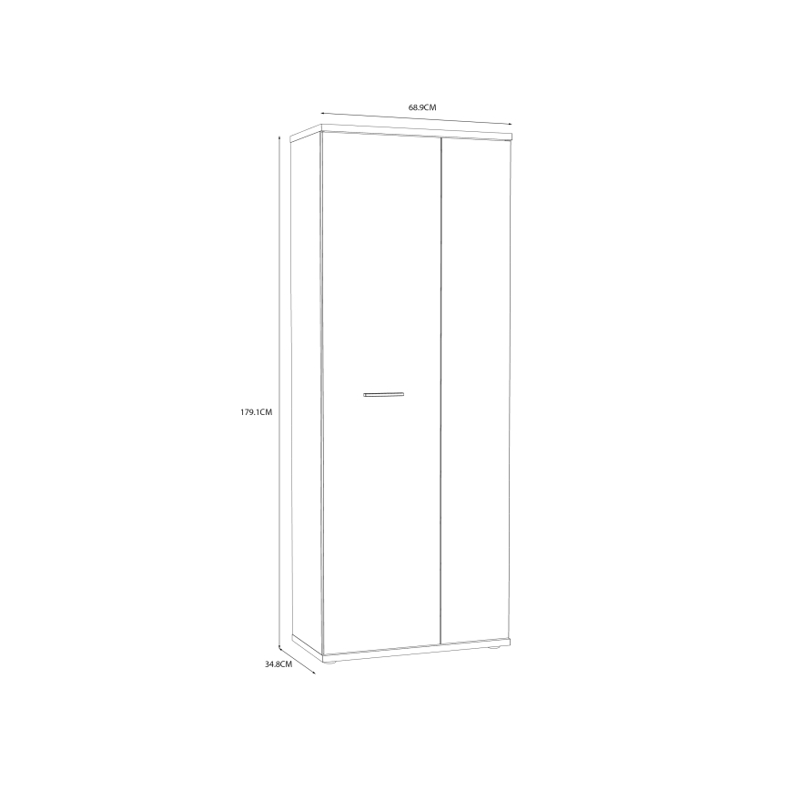 Komoda/Botník SIMO bílá/taupe