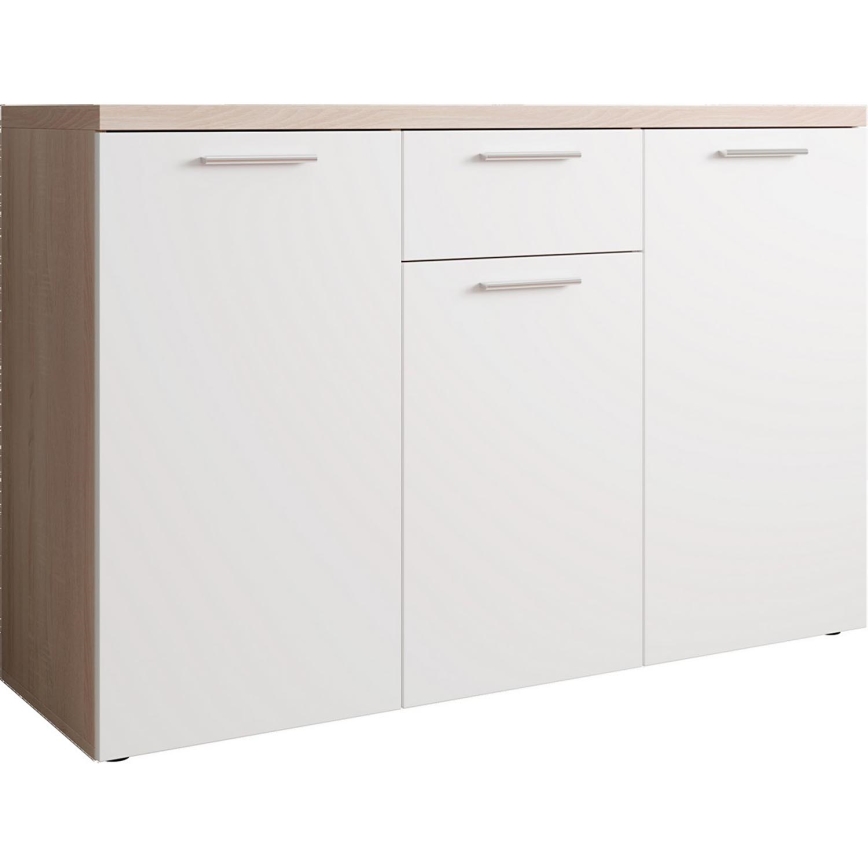 Komoda BRUNO dub sonoma/bílá