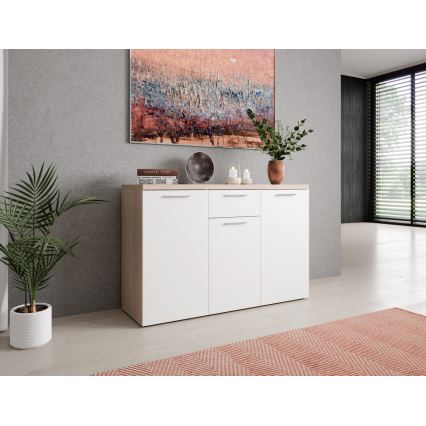 Komoda BRUNO dub sonoma/bílá