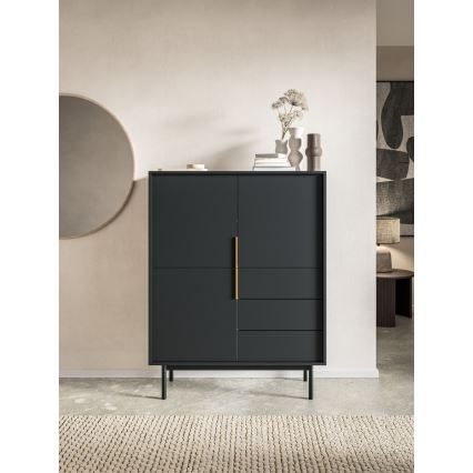 Komoda ELI 104x140x39 cm černá