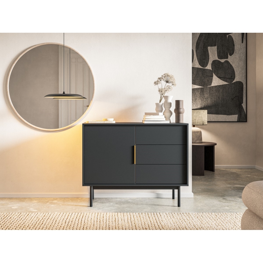 Komoda ELI 104x82x39 cm černá
