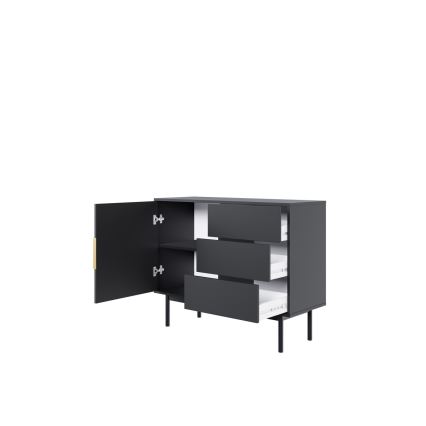 Komoda ELI 104x82x39 cm černá