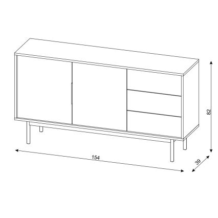 Komoda ELI 154x82x39 cm béžová