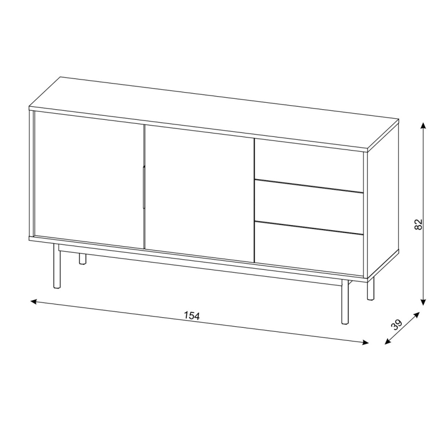 Komoda ELI 154x82x39 cm béžová
