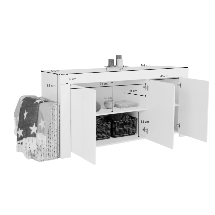 Komoda FINERA bílá