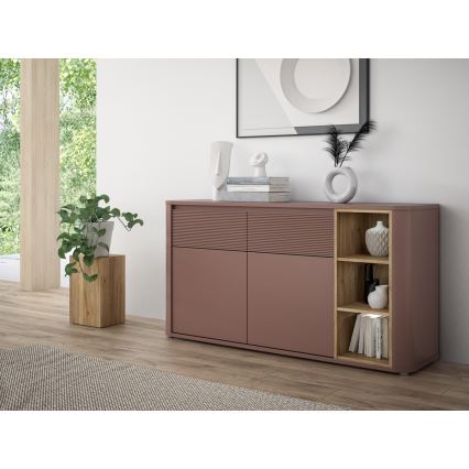 Komoda INAR 160x83x41 cm hnědá/dub
