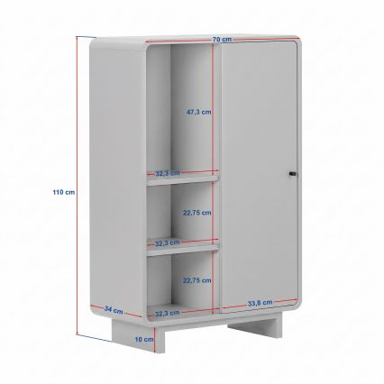 Komoda KABIN 70x110x34 cm dub