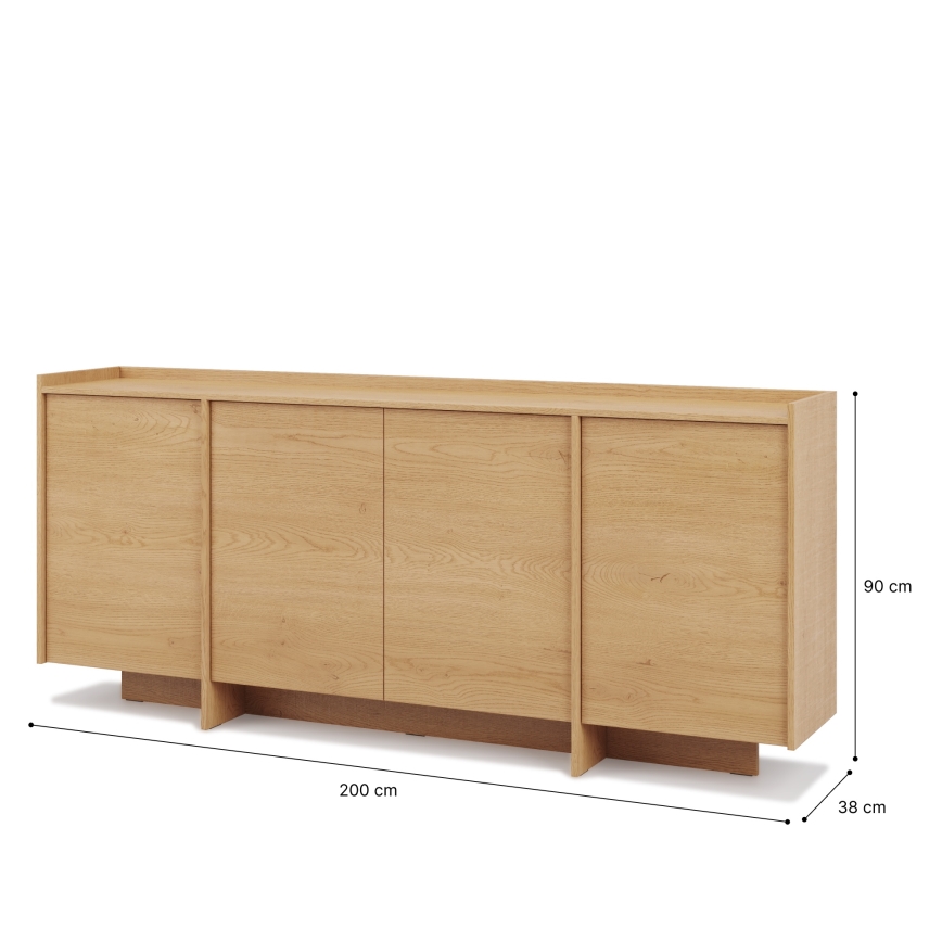 Komoda KEMI 200x90x38 dub cremona