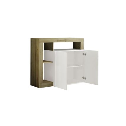 Komoda LENOR 108x93x42 cm bílá/dub