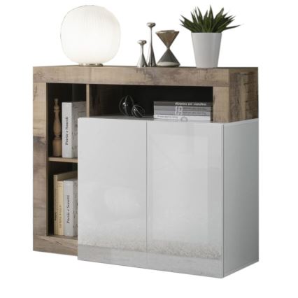 Komoda LENOR 108x93x42 cm bílá/javor