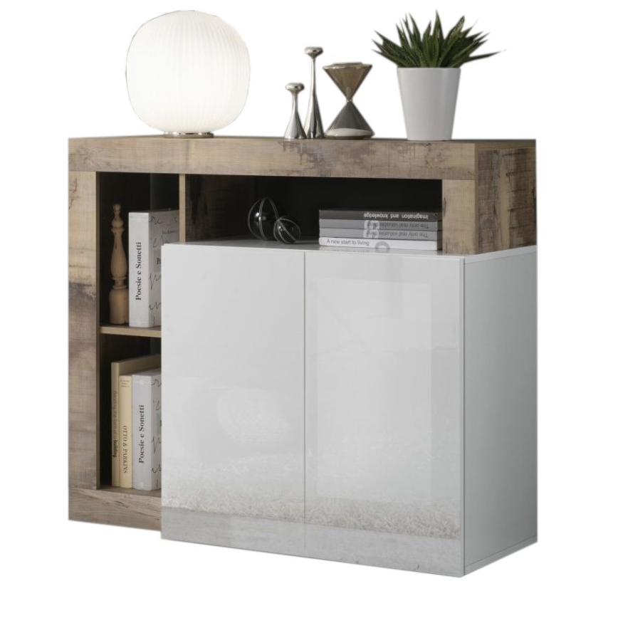 Komoda LENOR 108x93x42 cm bílá/javor