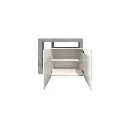 Komoda LENOR 108x93x42 cm bílá/šedá beton
