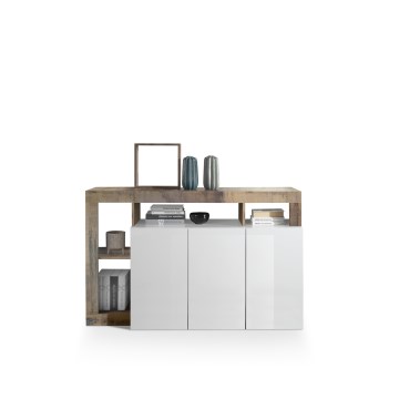 Komoda LENOR 146x93x42 cm bílá/javor