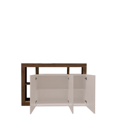Komoda LENOR 146x93x42 cm kašmír/dub