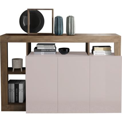 Komoda LENOR 146x93x42 cm kašmír/dub