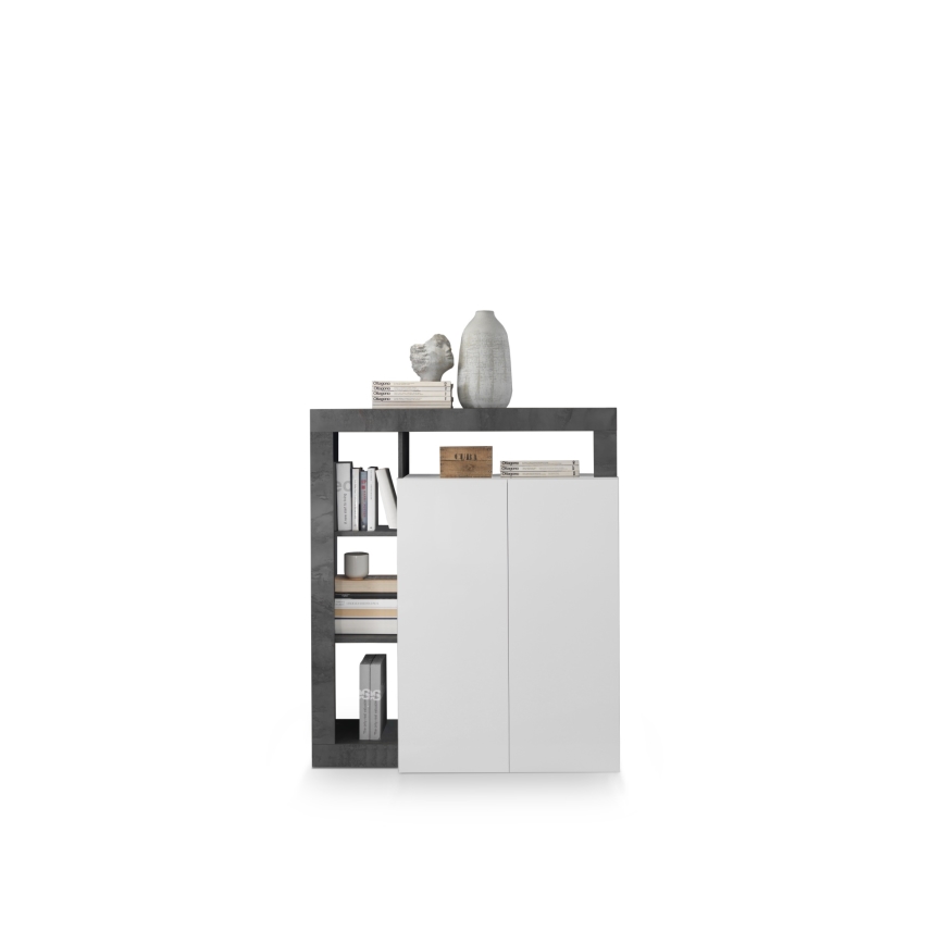 Komoda LENOR bílá/antracit