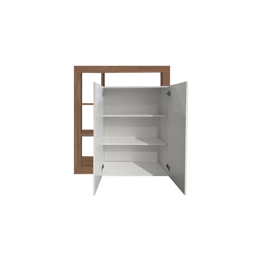 Komoda LENOR bílá/dub