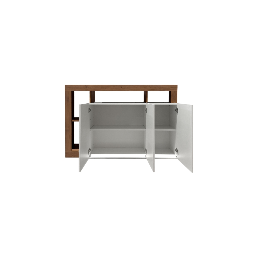 Komoda LENOR bílá/dub