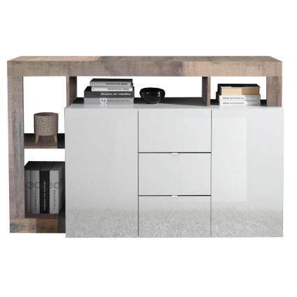 Komoda LENOR bílá/javor