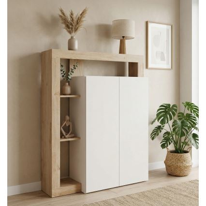 Komoda LENOR kašmír/světlý dub