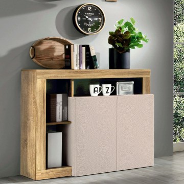 Komoda LENOR kašmír/světlý dub