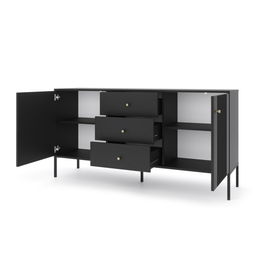 Komoda LUE 155x51x39 cm černá