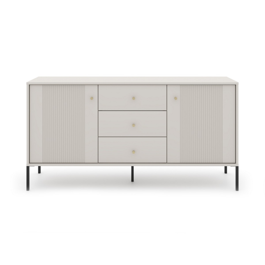 Komoda LUE 155x79x39 cm béžová/černá